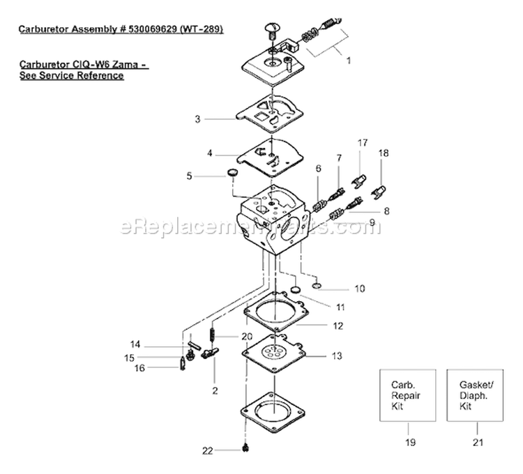 Page A Diagram and Parts List for 141 2001-05 Husqvarna Chainsaw