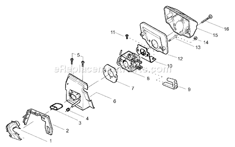 Page N Diagram and Parts List for 136 2001-05 Husqvarna Chainsaw