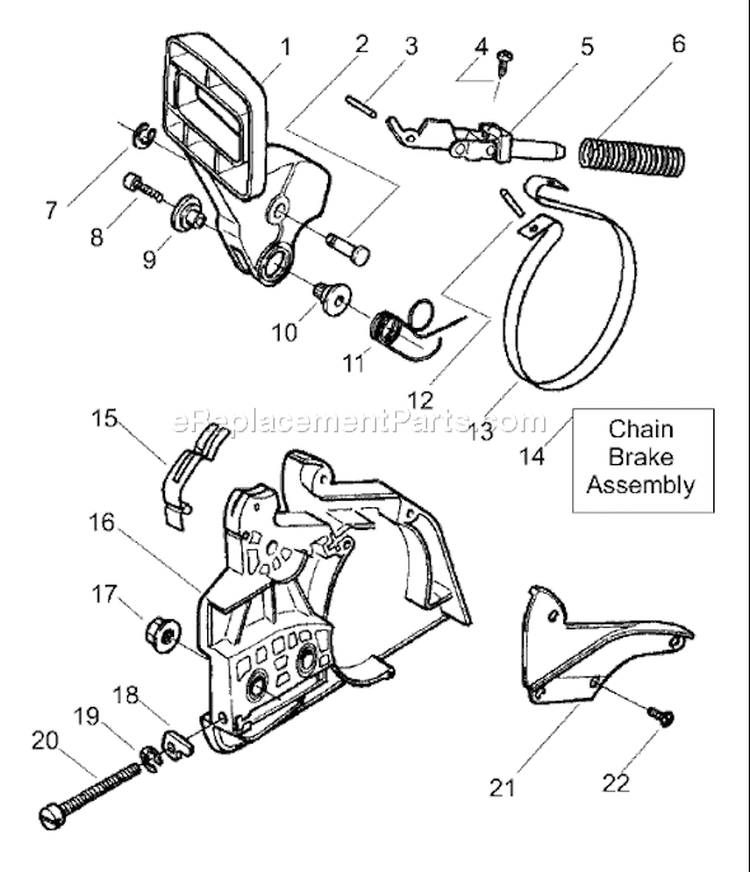 Page C Diagram and Parts List for 141 2001-05 Husqvarna Chainsaw