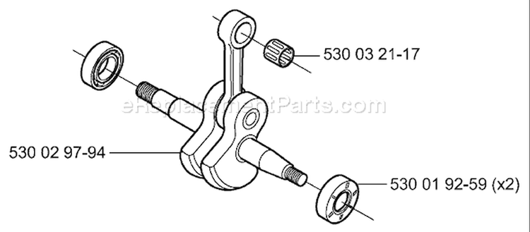 Page F Diagram and Parts List for 136 2001-09 Husqvarna Chainsaw