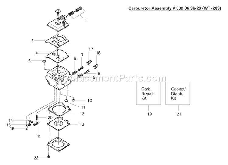 Page B Diagram and Parts List for 141 2003-01 Husqvarna Chainsaw
