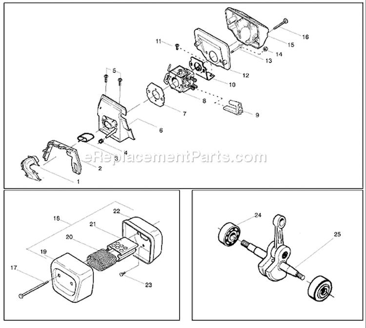 Page A Diagram and Parts List for 141 2003-06 Husqvarna Chainsaw