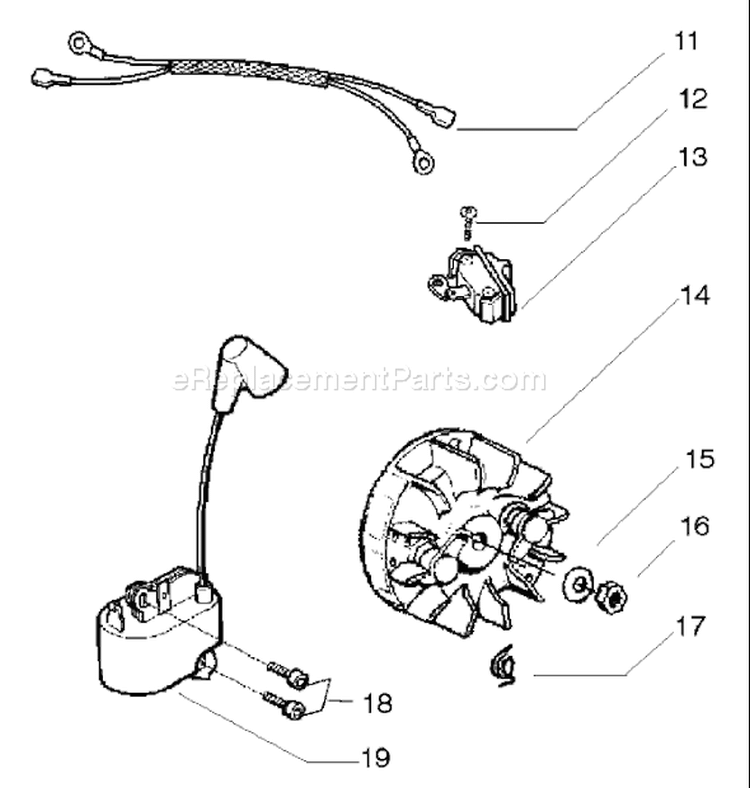 Page F Diagram and Parts List for 141 2004-01 Husqvarna Chainsaw