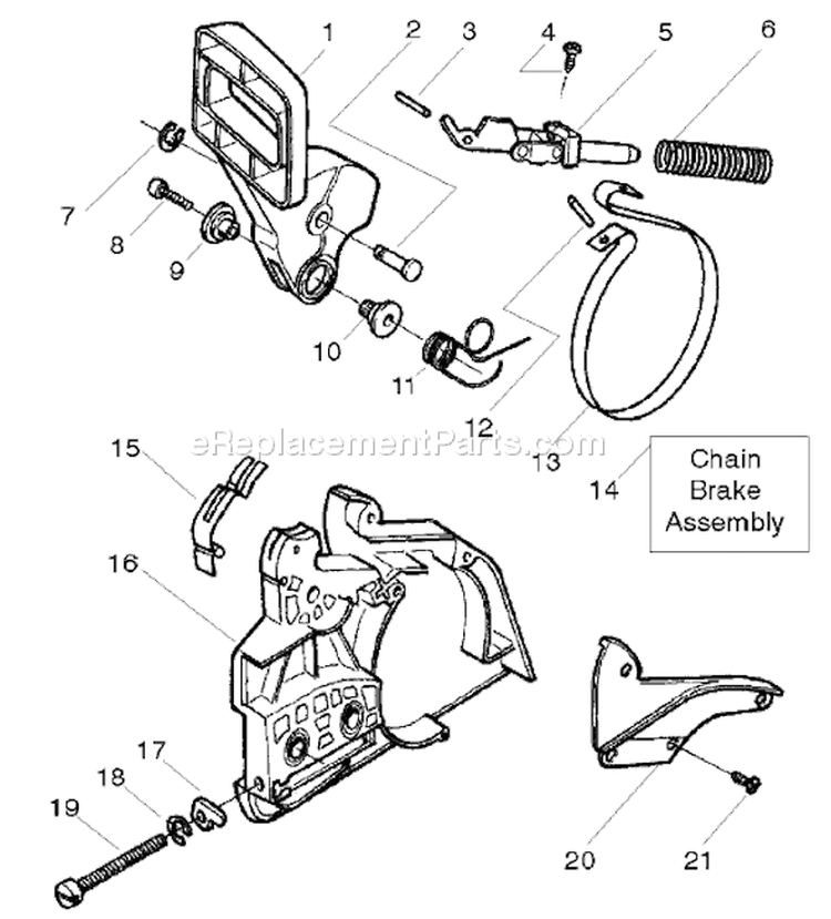 Page B Diagram and Parts List for 141LE 141 LE 2004-05 Husqvarna Chainsaw