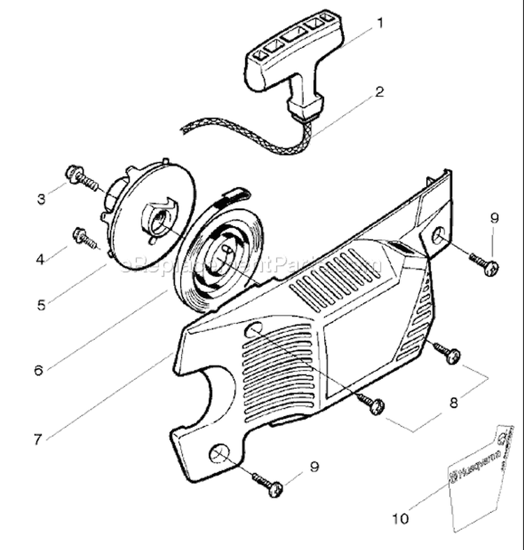 Page D Diagram and Parts List for 141LE 141 LE 2004-05 Husqvarna Chainsaw