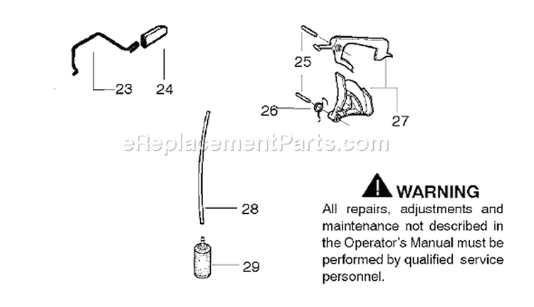 Page K Diagram and Parts List for 142E 142 E 2004-10 Husqvarna Chainsaw