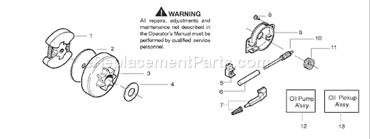 Page C Diagram and Parts List for 142E 142 E 2004-10 Husqvarna Chainsaw