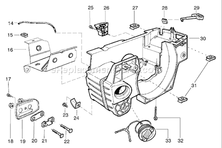 Page D Diagram and Parts List for 142 2005-03 Husqvarna Chainsaw