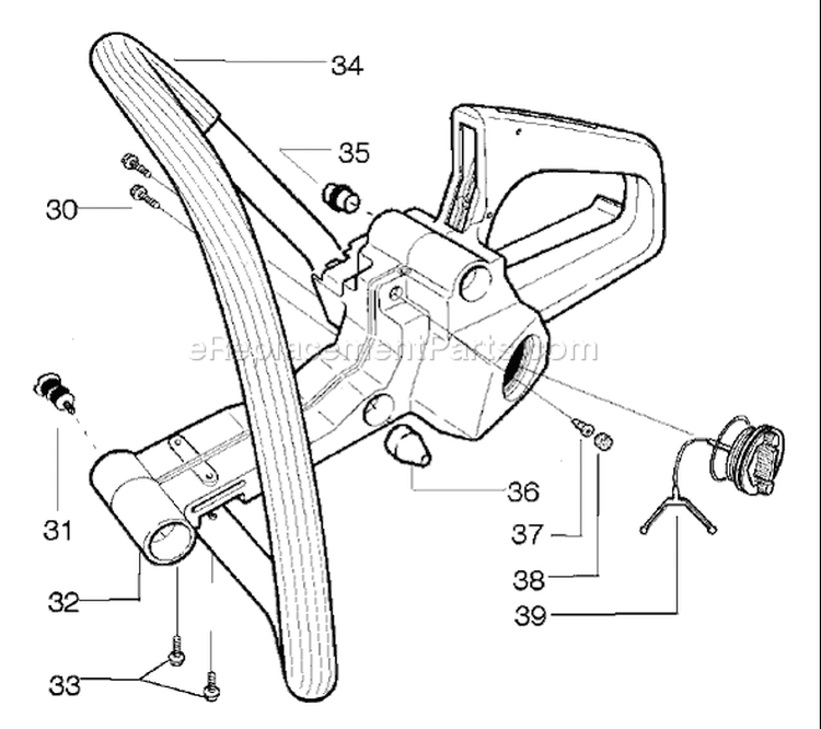 Page F Diagram and Parts List for 137E 137 E 2005-09 Husqvarna Chainsaw