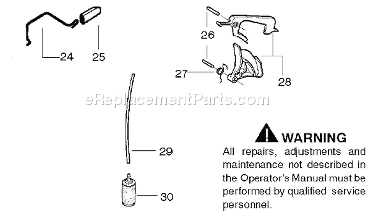 Page L Diagram and Parts List for 142 2006-12 Husqvarna Chainsaw