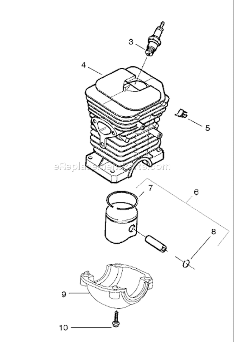 Page G Diagram and Parts List for 142 2006-12 Husqvarna Chainsaw