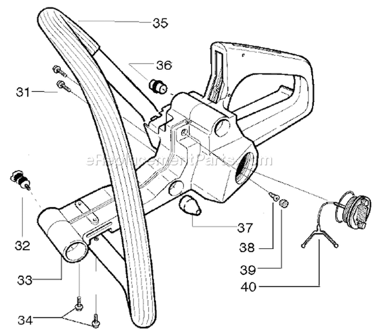 Page H Diagram and Parts List for 142 2006-12 Husqvarna Chainsaw