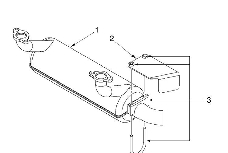 Muffler Diagram and Parts List for Z454 (96798470101)(2020-04) Husqvarna Lawn Mower