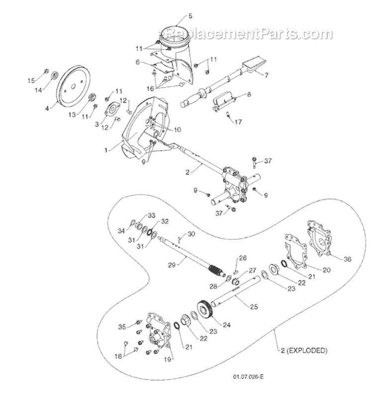 Page N Diagram and Parts List for 145270 96193007500 -2011-06 Husqvarna Snow Blower