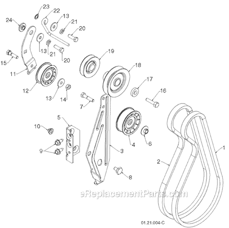 Page B Diagram and Parts List for 145270 96193007500 -2011-06 Husqvarna Snow Blower