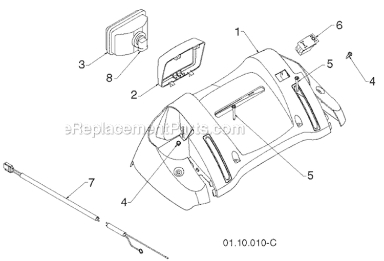 Page AB Diagram and Parts List for 145270 96193007500 -2011-06 Husqvarna Snow Blower
