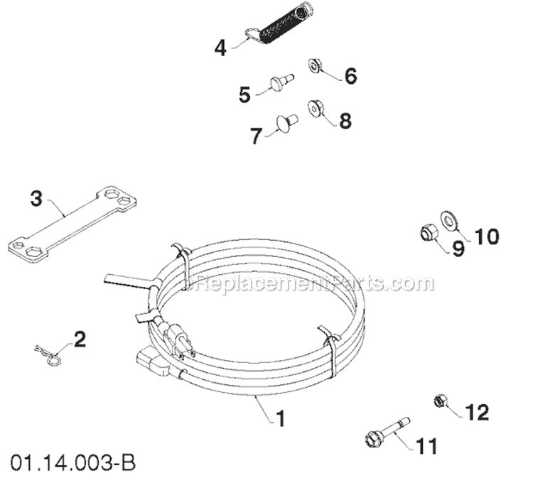 Page F Diagram and Parts List for 145270 96193007500 -2011-06 Husqvarna Snow Blower