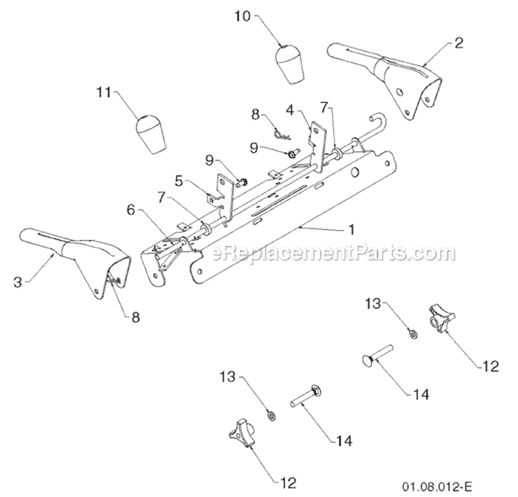 Page AB Diagram and Parts List for 14527E 96193007501 -2011-07 Husqvarna Snow Blower