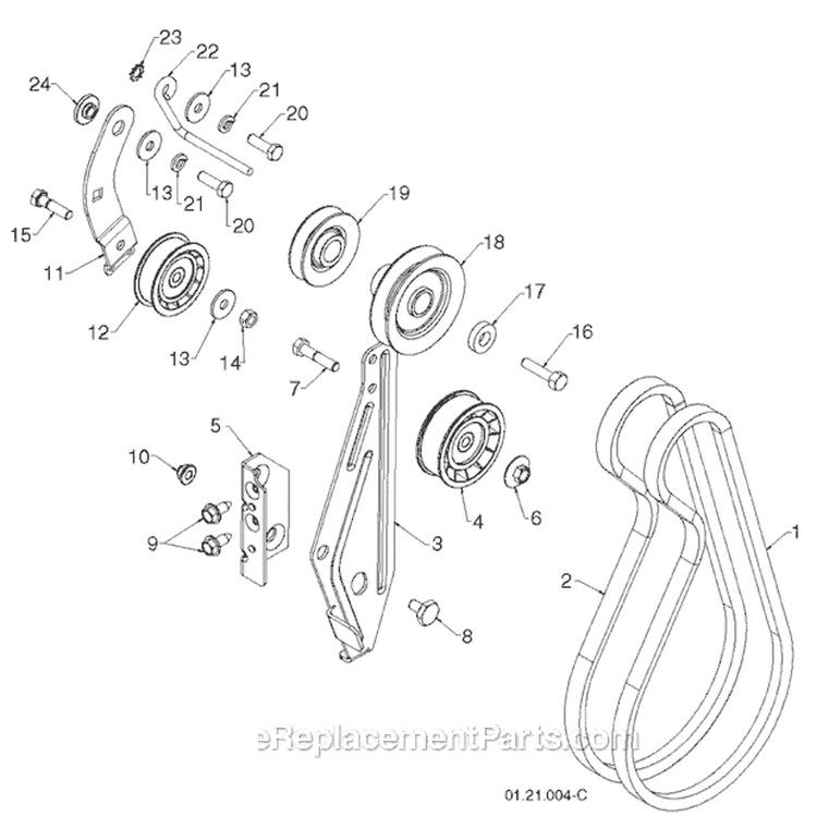 Page D Diagram and Parts List for 14527E 96193007501 -2011-07 Husqvarna Snow Blower