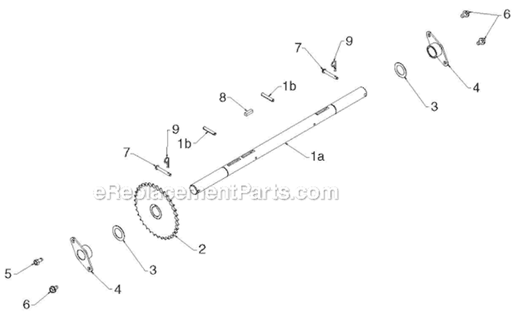 Drive Diagram and Parts List for 14527E 96193007503 - 2012-06 Husqvarna Snow Blower