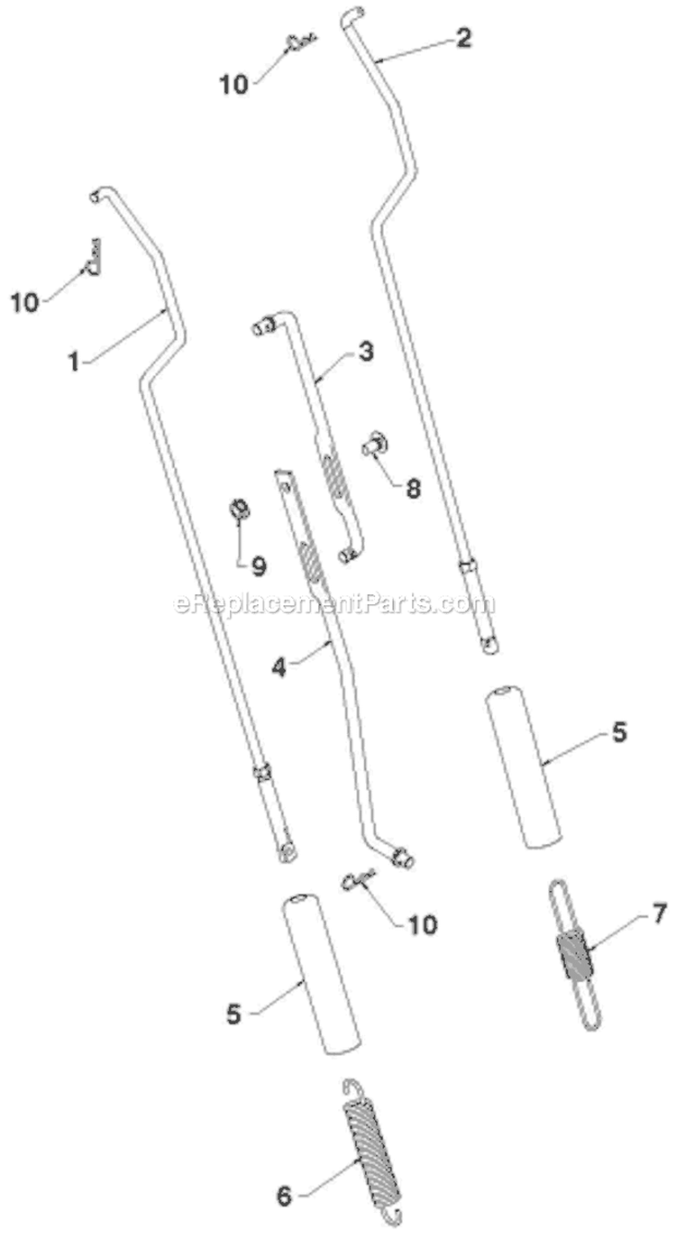 Handle Diagram and Parts List for 14527E 96193007503 - 2012-06 Husqvarna Snow Blower