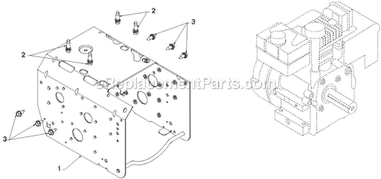 Chassis Engine Pulleys Diagram and Parts List for 14527E 96193007504 - 2012-08 Husqvarna Snow Blower