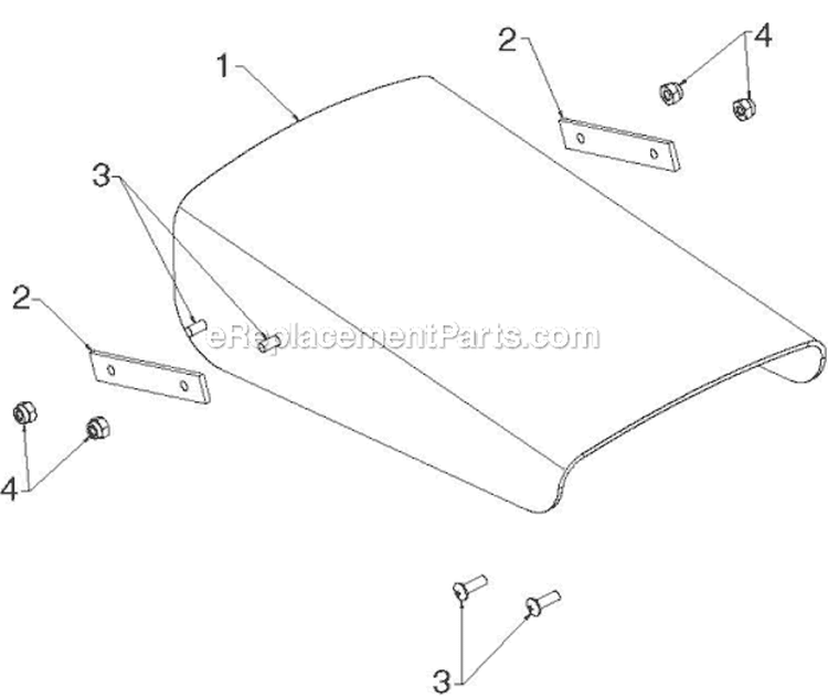 Control Panel Discharge Chute Diagram and Parts List for 14527E 96193007504 - 2012-08 Husqvarna Snow Blower