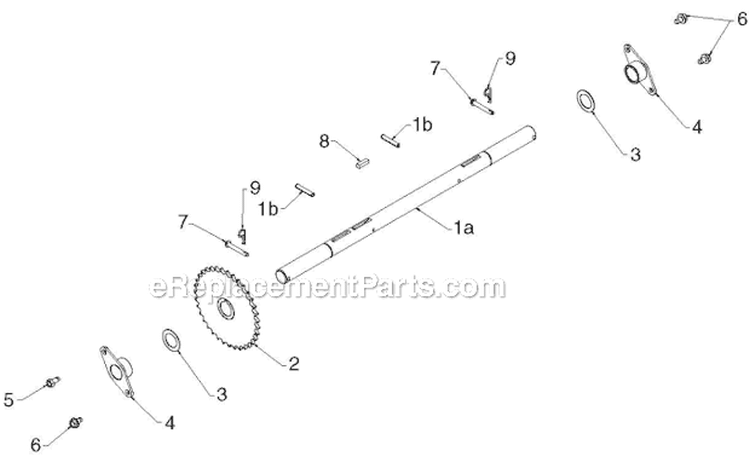 Drive Diagram and Parts List for 14527E 96193007504 - 2012-08 Husqvarna Snow Blower