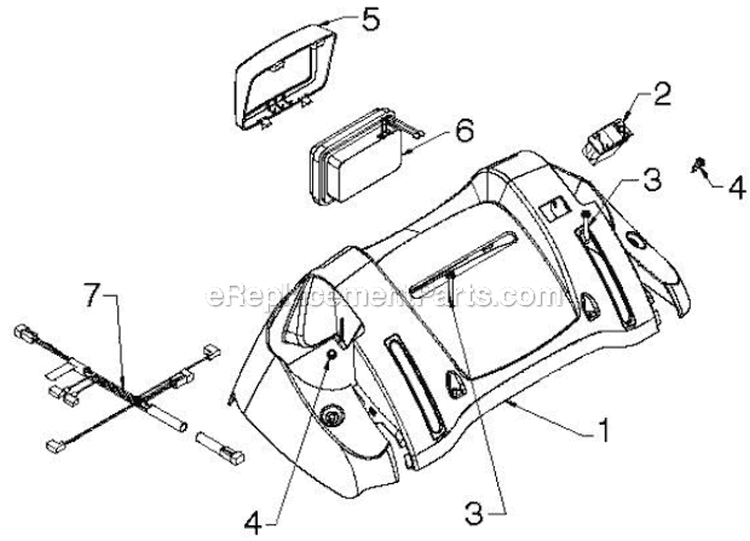 Handle Diagram and Parts List for 14527E 96193007504 - 2012-08 Husqvarna Snow Blower