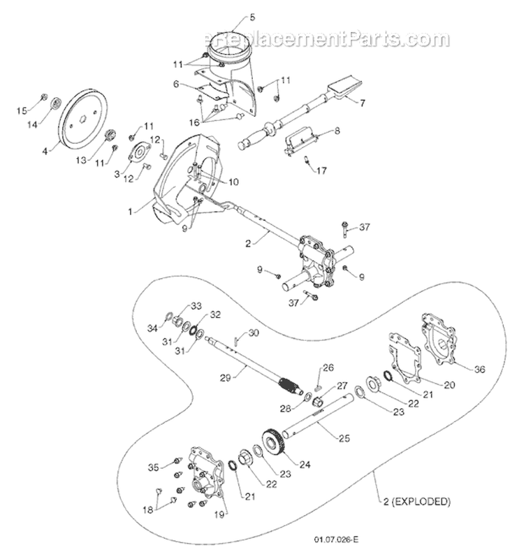 Page M Diagram and Parts List for 14527E 96193008300 -2011-08 Husqvarna Snow Blower