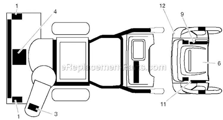 Drive Diagram and Parts List for 14527E 96193008300 -2011-08 Husqvarna Snow Blower