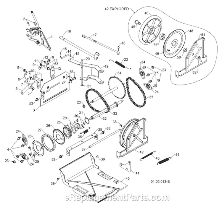 Page U Diagram and Parts List for 14527E 96193008300 -2011-08 Husqvarna Snow Blower