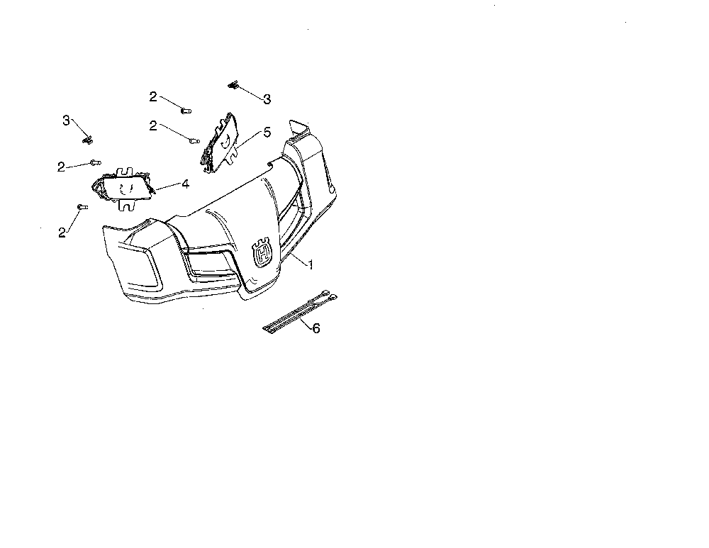 Console cover Diagram and Parts List for ST227P-96193009702  Husqvarna Snow Blower