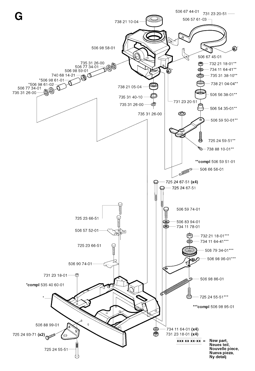 Steering Diagram and Parts List for R11BIO 2003-01 Husqvarna Lawn Tractor