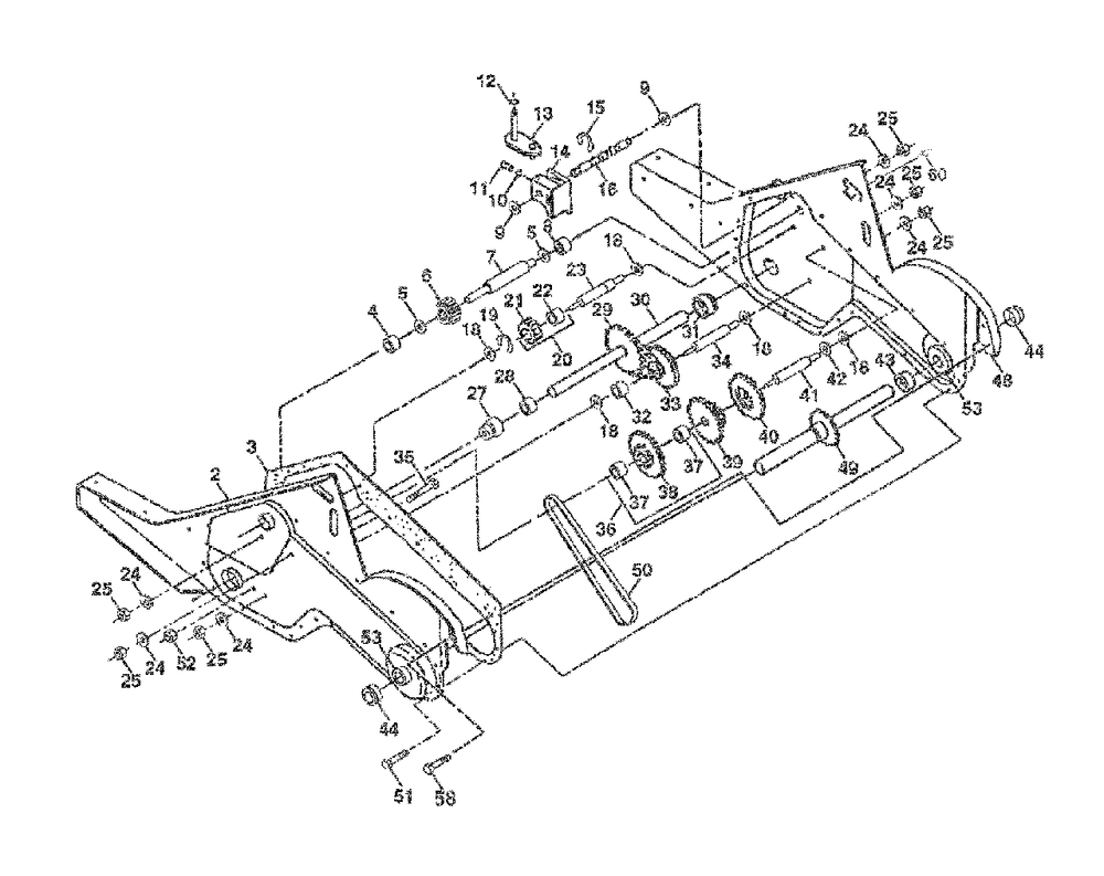 Transmission Diagram and Parts List for 650CRT (954328030-C)(2002-11) Husqvarna Tiller