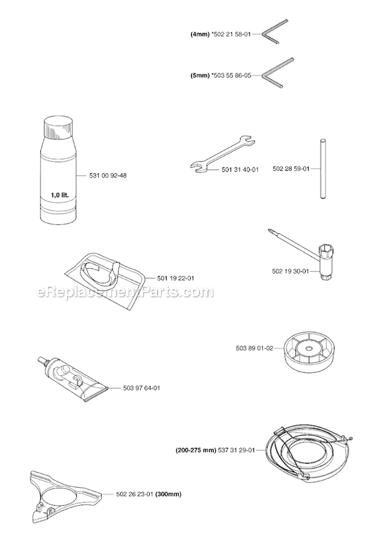 Accessories Diagram and Parts List for 153R 2007-01 Husqvarna Brush Cutter