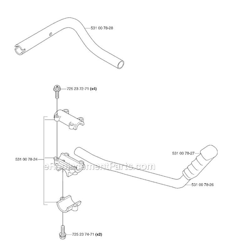 Page L Diagram and Parts List for 153R 2007-01 Husqvarna Brush Cutter