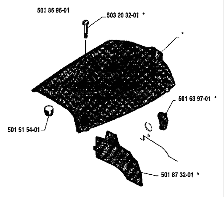 Page N Diagram and Parts List for 154 1983-11 Husqvarna Chainsaw