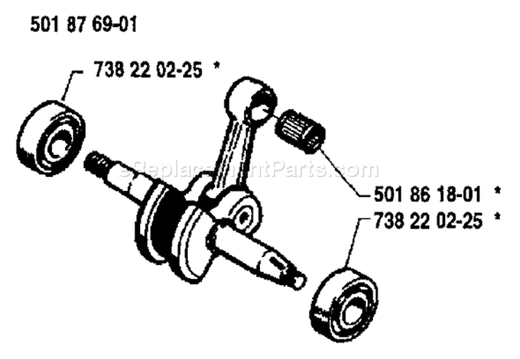 Page E Diagram and Parts List for 154 1983-11 Husqvarna Chainsaw
