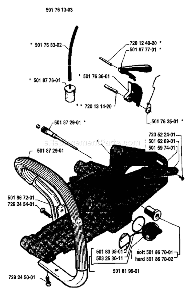 Page L Diagram and Parts List for 154 1984-10 Husqvarna Chainsaw
