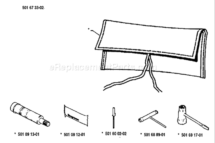Page M Diagram and Parts List for 154 1984-10 Husqvarna Chainsaw