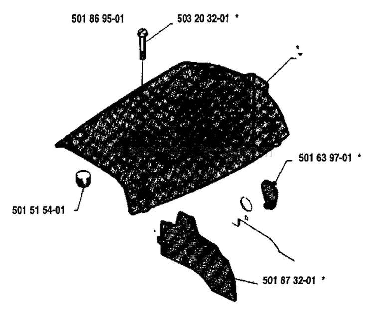 Page N Diagram and Parts List for 154 1984-10 Husqvarna Chainsaw