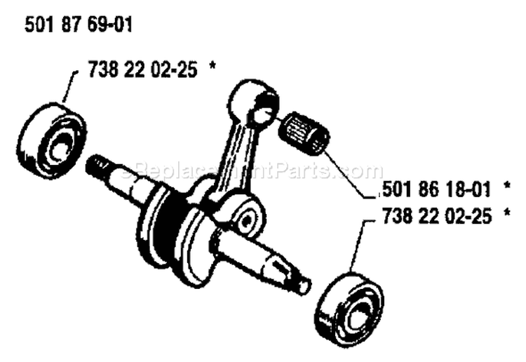 Page E Diagram and Parts List for 154 1984-10 Husqvarna Chainsaw