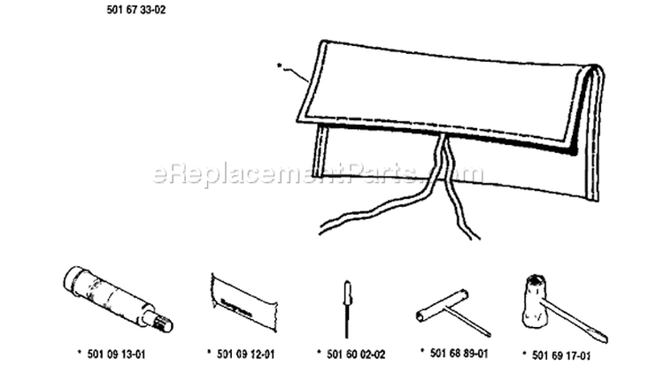 Page M Diagram and Parts List for 154 1985-08 Husqvarna Chainsaw