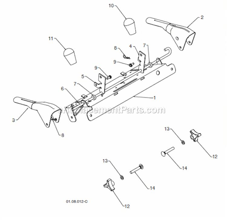 Page K Diagram and Parts List for 15530SB-LS 96193003803 Husqvarna Snow Blower
