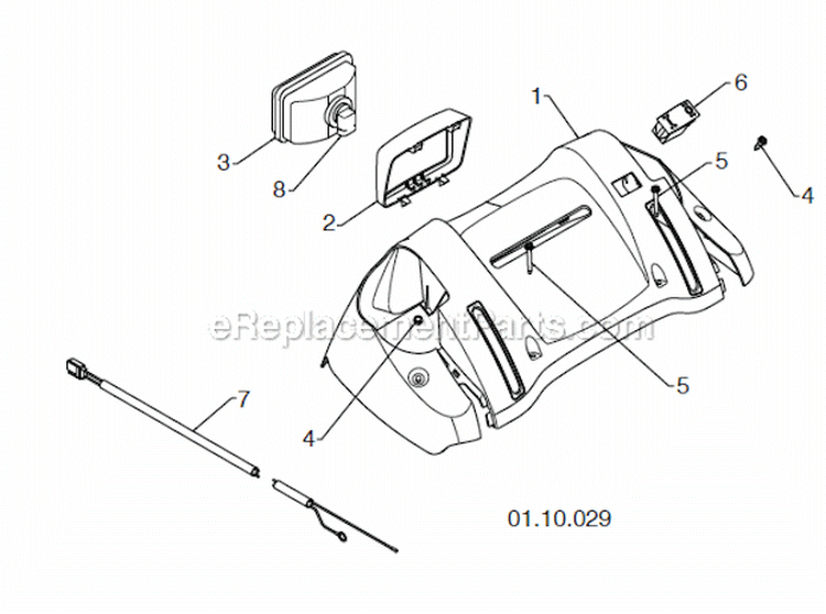 Page Q Diagram and Parts List for 15530SB-LS 96193003803 Husqvarna Snow Blower