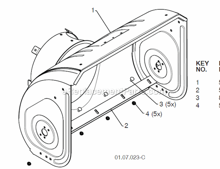 Page B Diagram and Parts List for 15530SB-LS 96193003803 Husqvarna Snow Blower