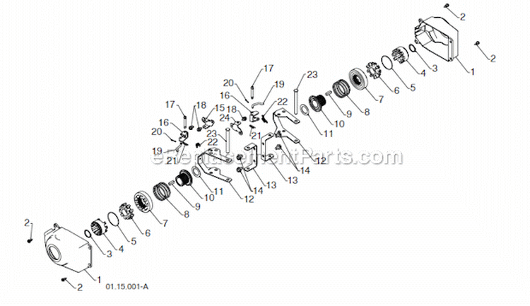 Page V Diagram and Parts List for 15530SB-LS 96193003803 Husqvarna Snow Blower