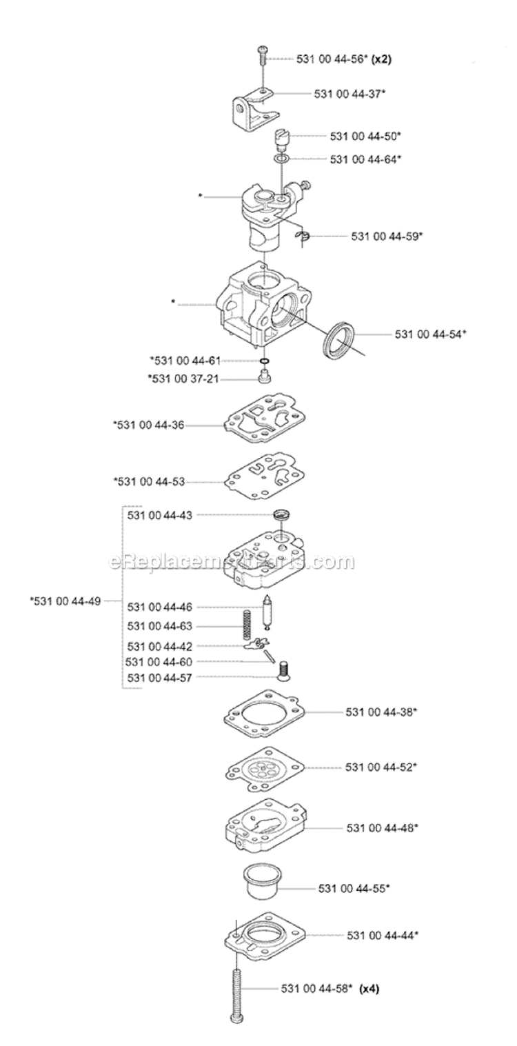 Page C Diagram and Parts List for 155BT 2005-08 Husqvarna Leaf Blower / Vacuum