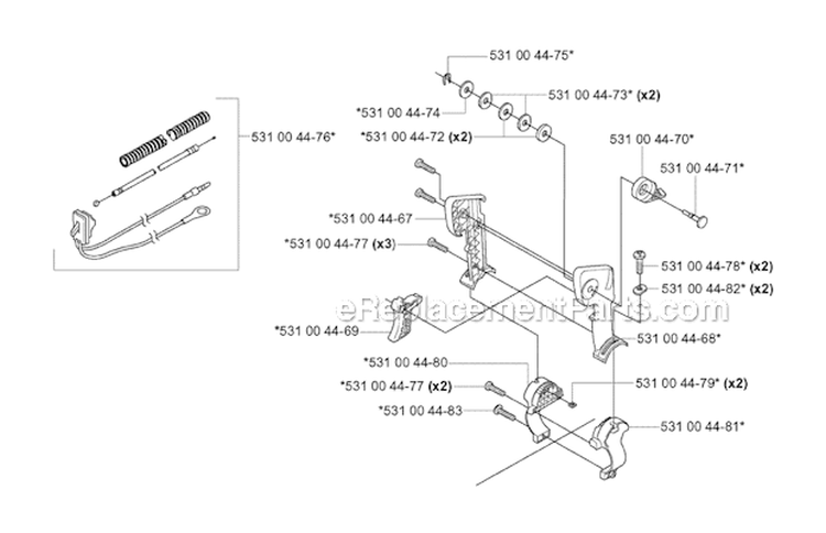 Page H Diagram and Parts List for 155BT 2005-08 Husqvarna Leaf Blower / Vacuum